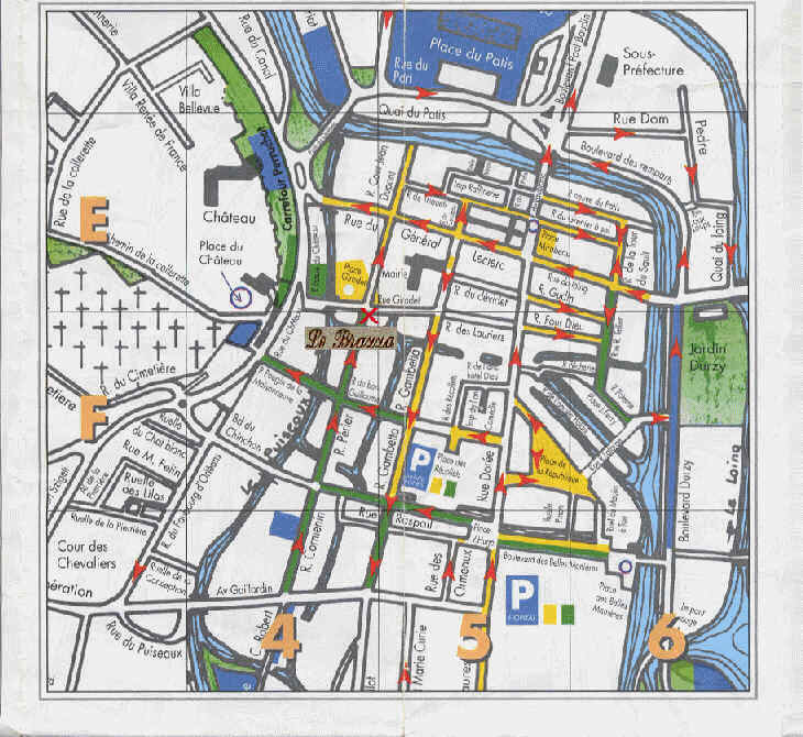 Plan centre-ville et situation du Brazza